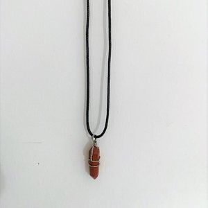 CRYSTAL POINT CHARKA PENDANT HEALING NEGLACE